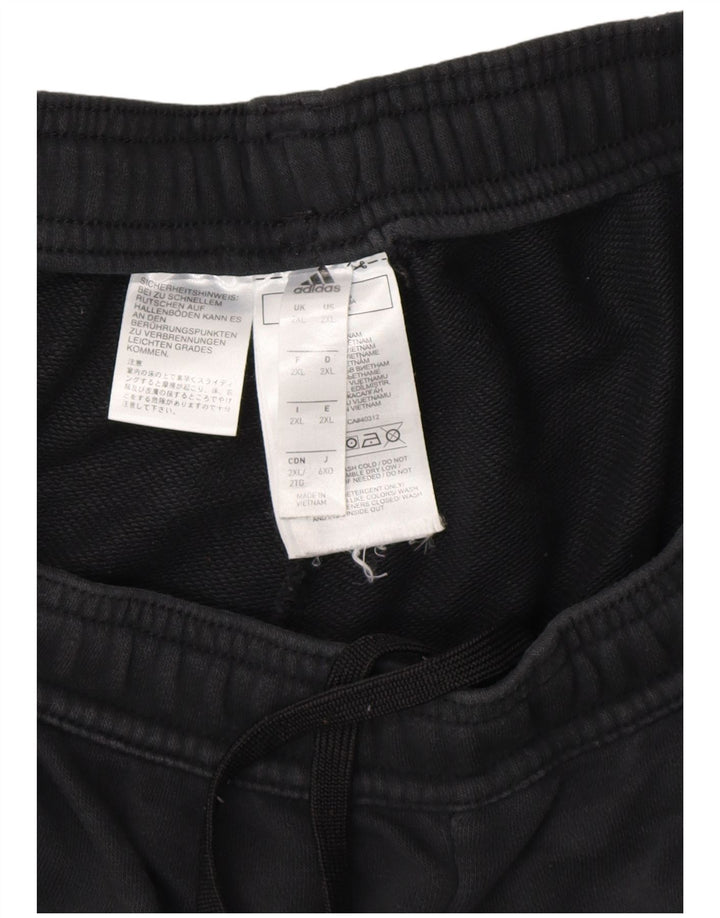 ADIDAS Mens Tracksuit Trousers 2XL Black Cotton