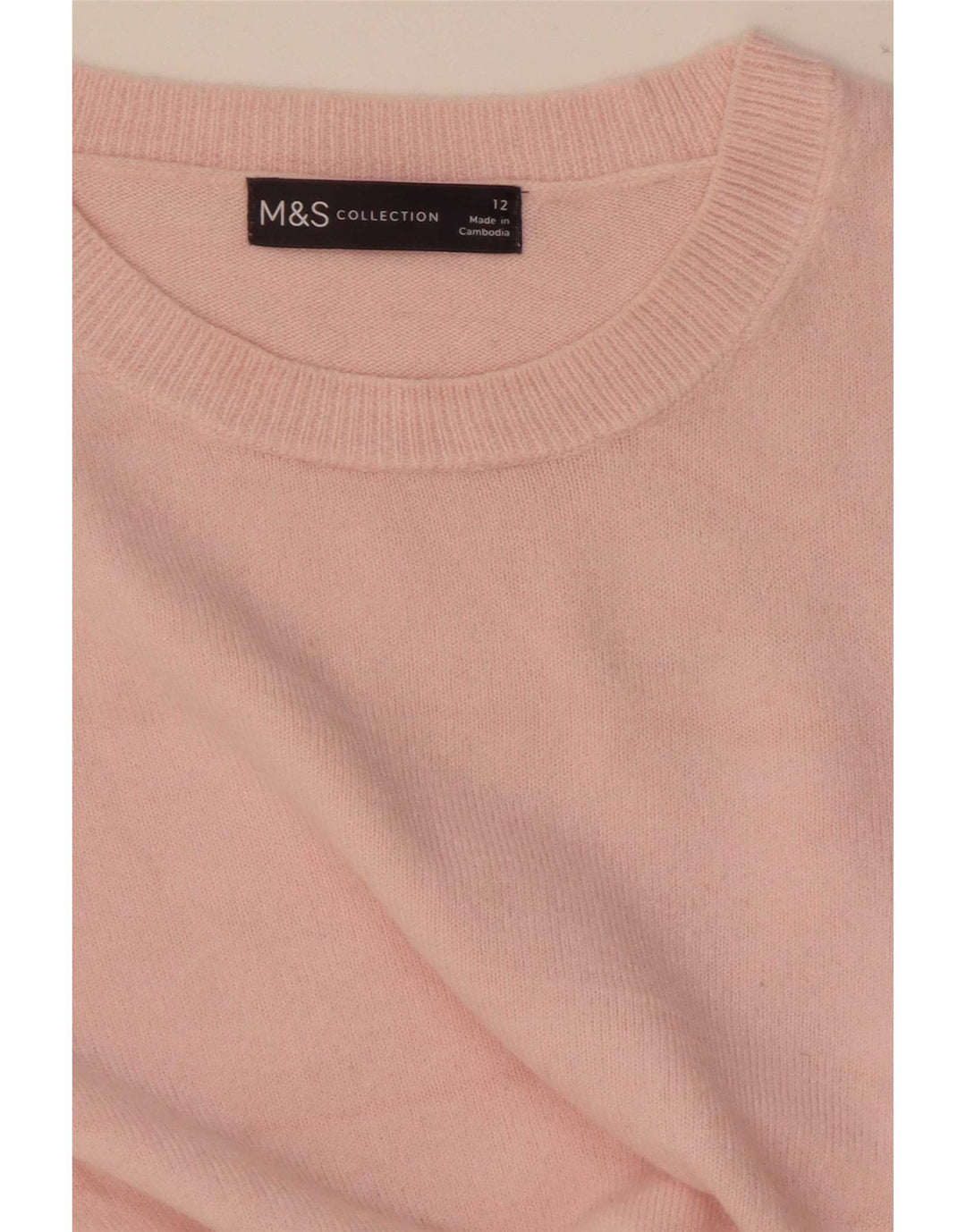 Sweter damski Marks & Spencer z okrągłym dekoltem, UK 12, średni róż