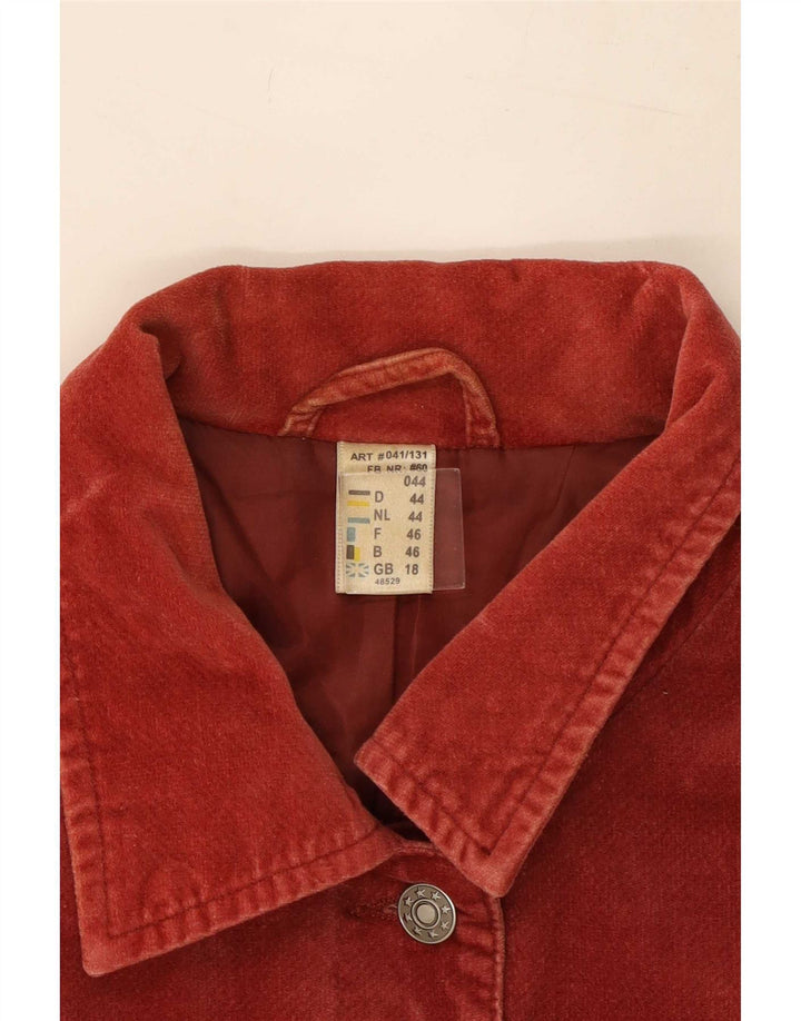Kurtka damska Vintage UK 18 XL, czerwona, bawełniana