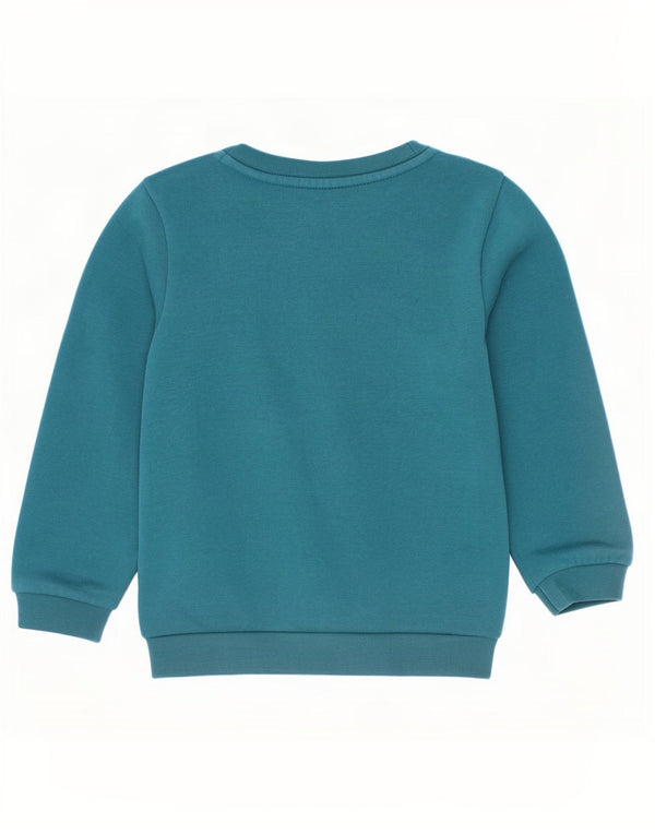Puma Boys Graphic Sweatshirt Jumper 2-3 Years Green Cotton