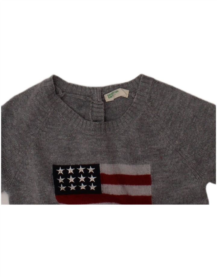 Kombinezon z grafiką BENETTON dla chłopców w wieku 3-6 miesięcy, szary