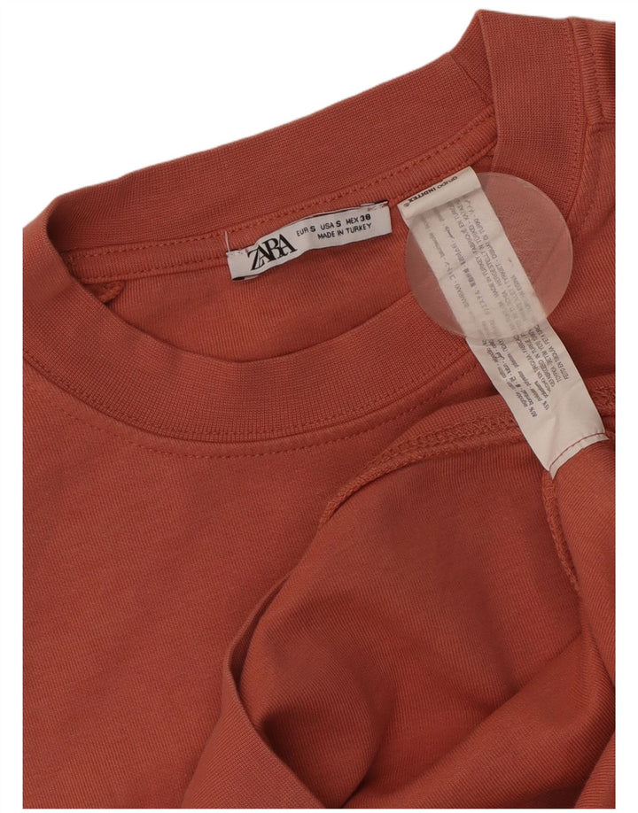 Damska bluza oversize z krótkim rękawem Zara UK 10 Small Pink