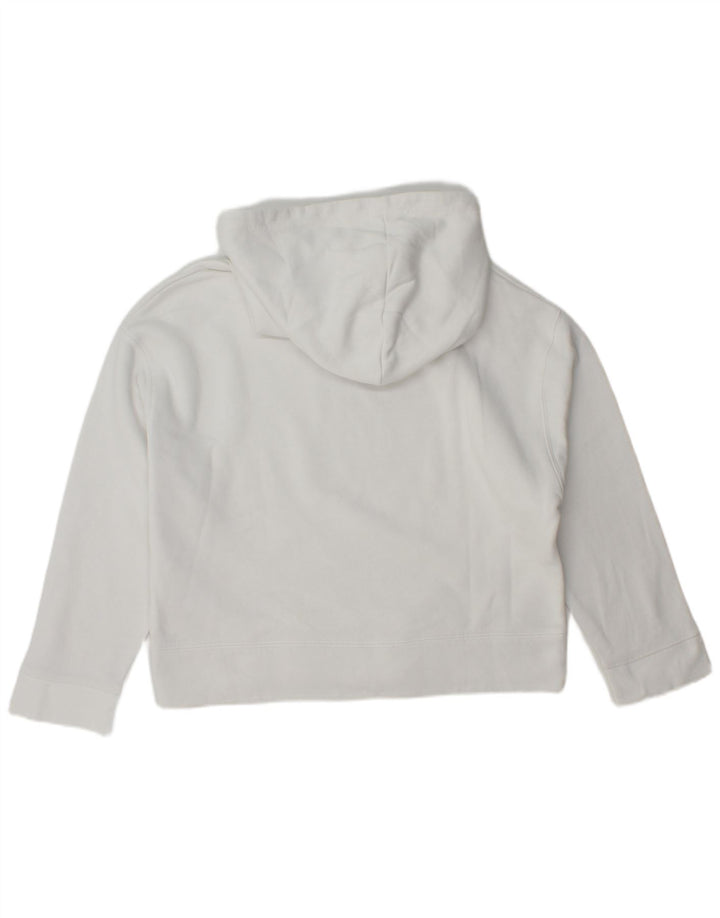 Damski sweter oversize z kapturem Zara UK 14, średni biały