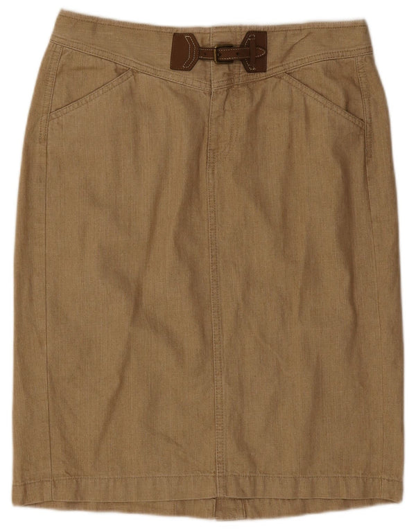 RALPH LAUREN Womens Pencil Skirt US 4 Small W30 Beige Cotton