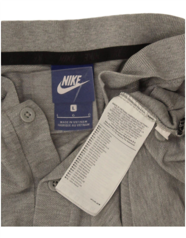 Męska koszulka polo Nike, duża, szara, bawełniana w plamki
