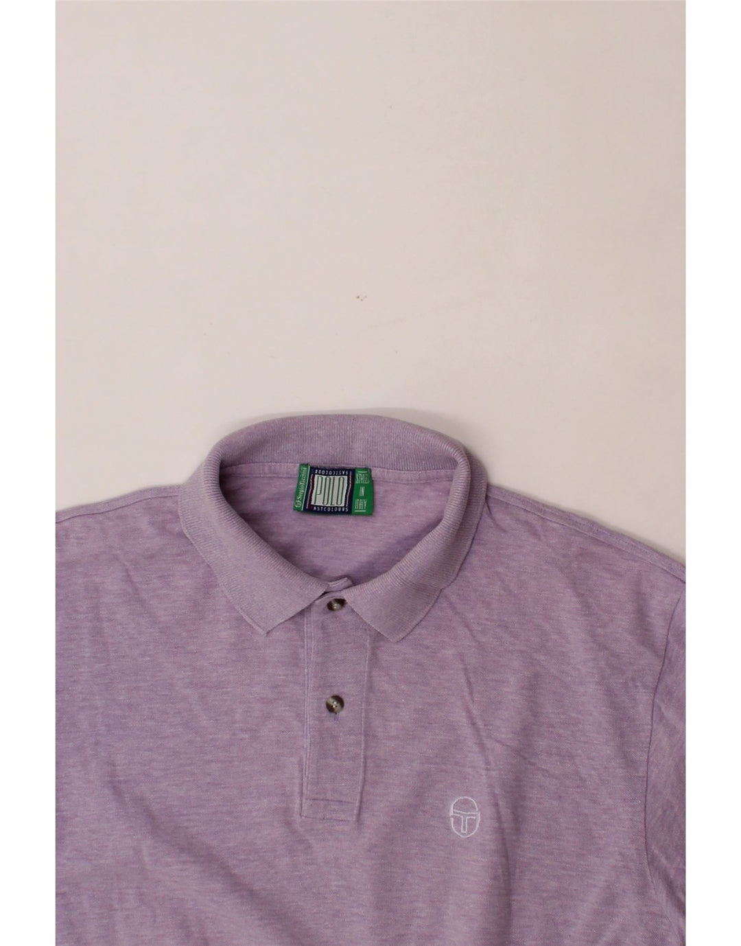 SERGIO TACCHINI Mens Polo Shirt Large Purple Cotton Vintage Sergio Tacchini and Second-Hand Sergio Tacchini from Messina Hembry 