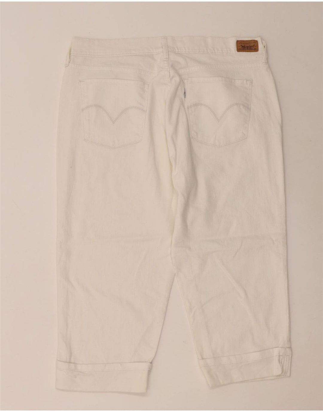 Dżinsy damskie LEVI'S 515 Capri US 14 duże W36 L20 biała bawełna