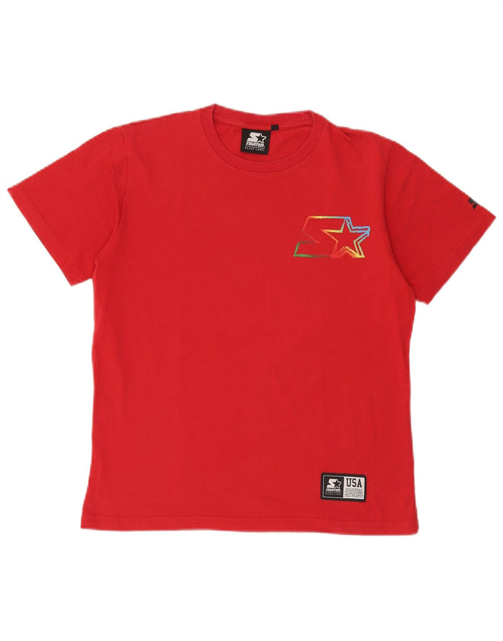 Chłopięcy T-shirt z grafiką Starter, 13-14 lat, czerwona bawełna