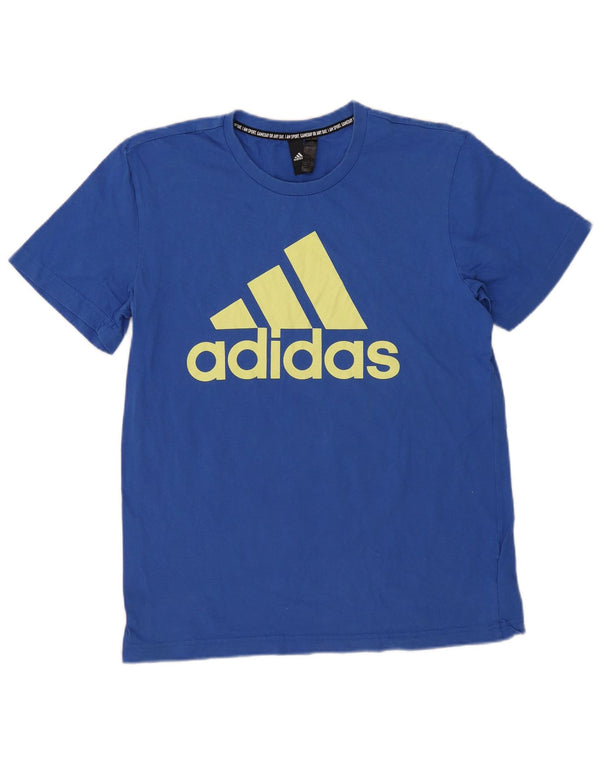 Męska koszulka graficzna Adidas Top Medium Blue Cotton