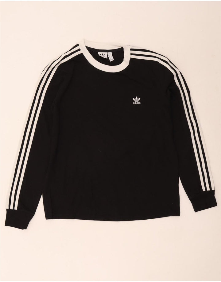 Adidas Damski Top Z Długim Rękawem UK 16 Duży Czarny