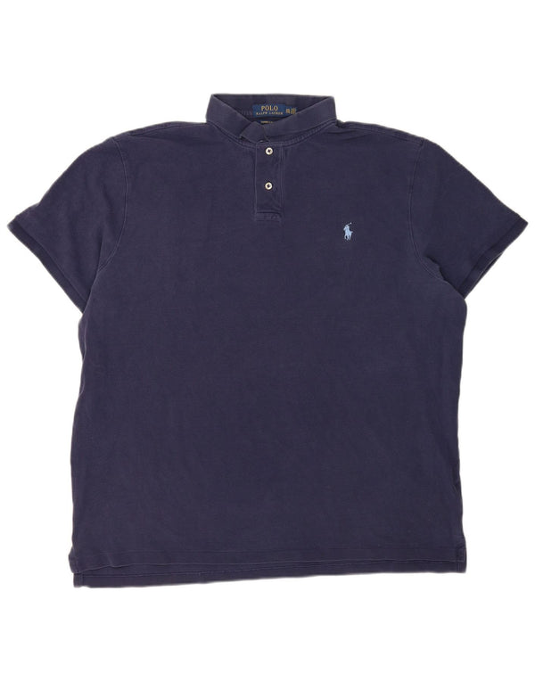 Polo Ralph Lauren Męska koszulka polo o dopasowanym kroju, 2XL, granatowa, bawełniana