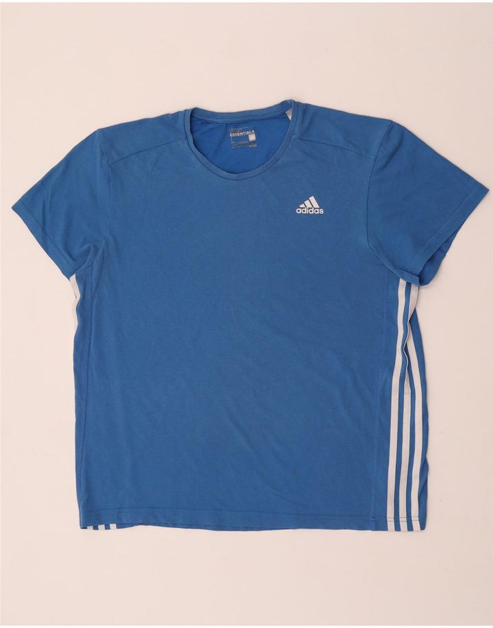 Adidas Męska koszulka Climalite Top duża niebieska bawełniana