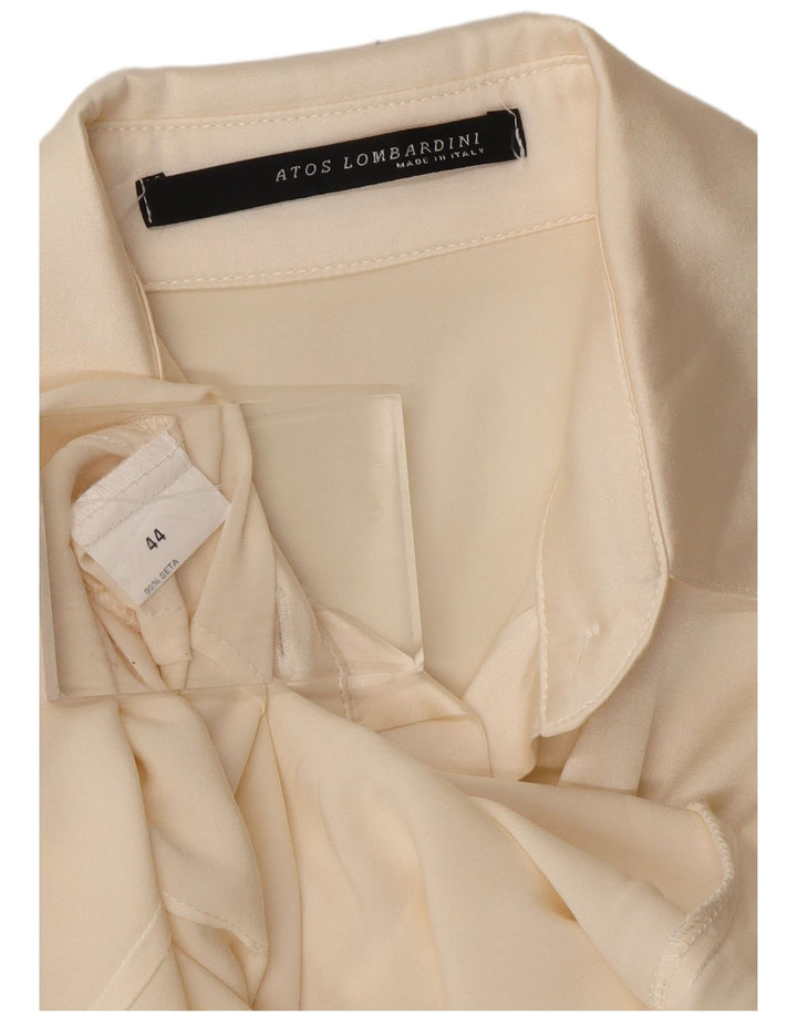 Damska bluzka koszulowa z długim rękawem ATOS LOMBARDINI IT 44 Średnia złamana biel