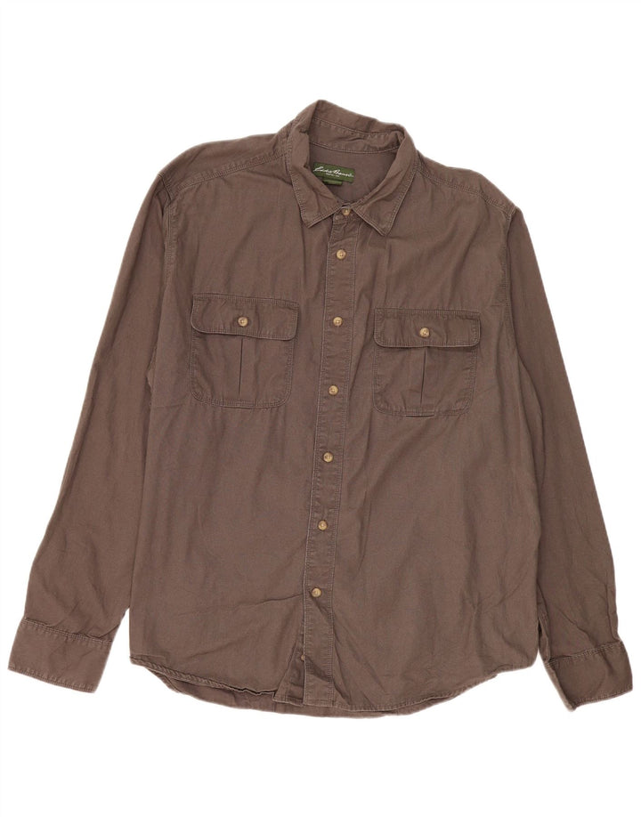 Koszula męska Eddie Bauer 2XL, brązowa, bawełniana