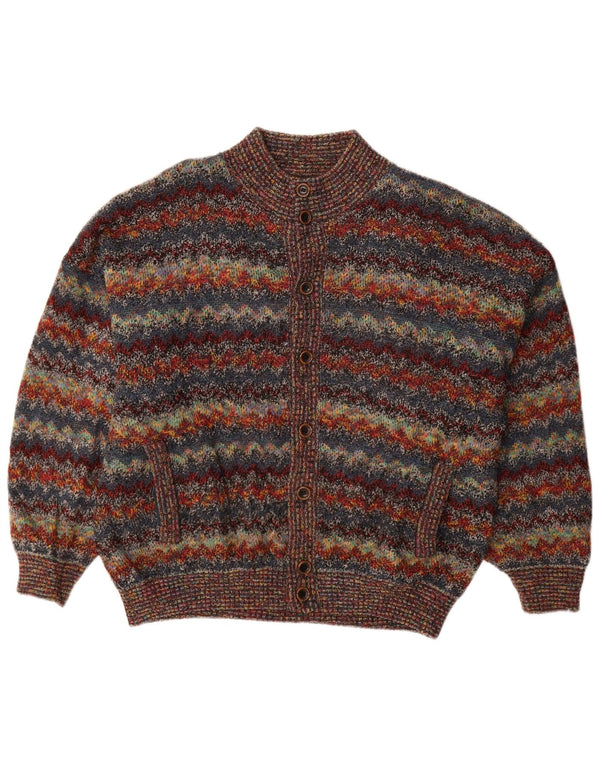 Sweter męski w stylu vintage 2XL, wielobarwny, wełniany w paski