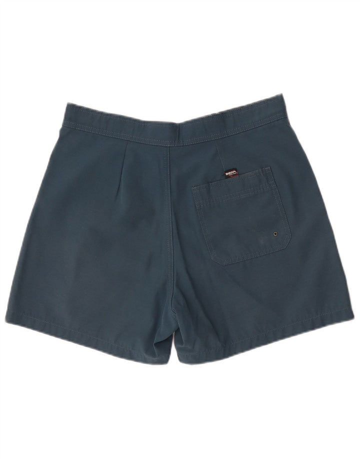 Męskie spodenki kąpielowe Bear, średni granatowy, poliester z blokami kolorów