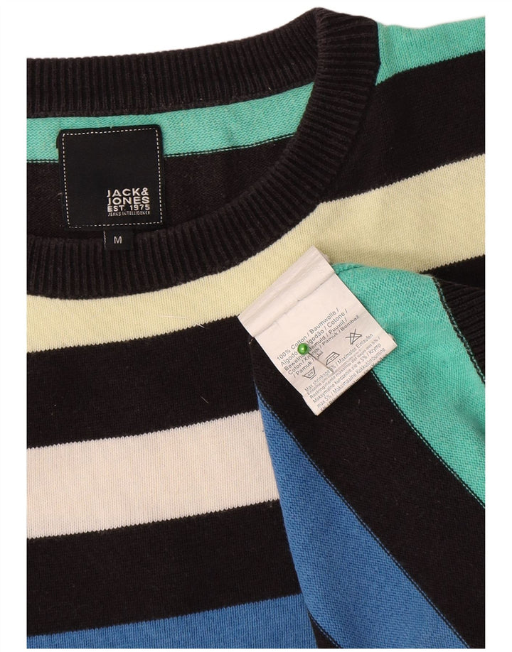 Męski sweter Jack & Jones z okrągłym dekoltem, w średnie, wielokolorowe paski