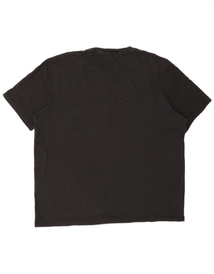 Męska koszulka z grafiką FRED PERRY Top 2XL, czarna bawełna