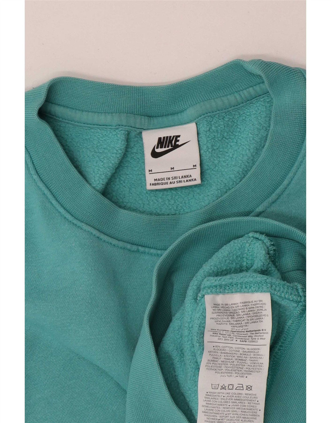 Męska bluza dresowa Nike, średnia, turkusowa bawełna