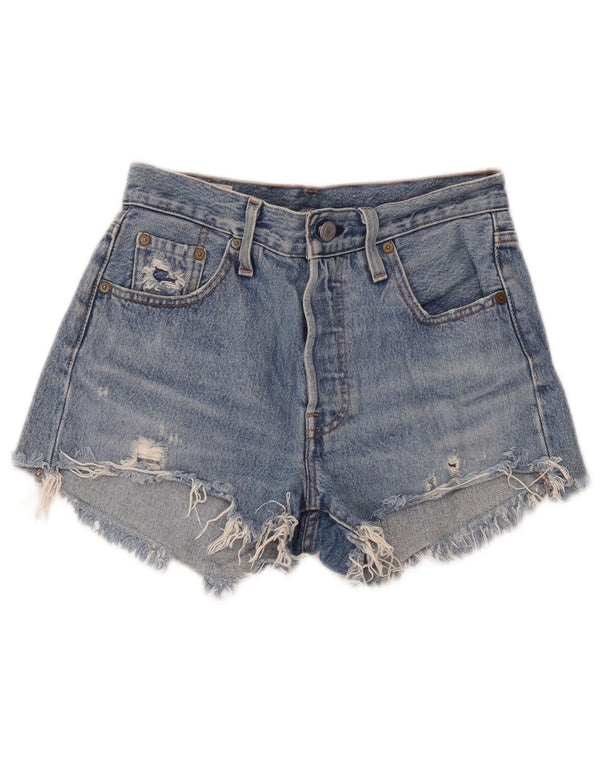Damskie spodenki jeansowe Levi's 501 w trudnej sytuacji W23 2XS Niebieska bawełna