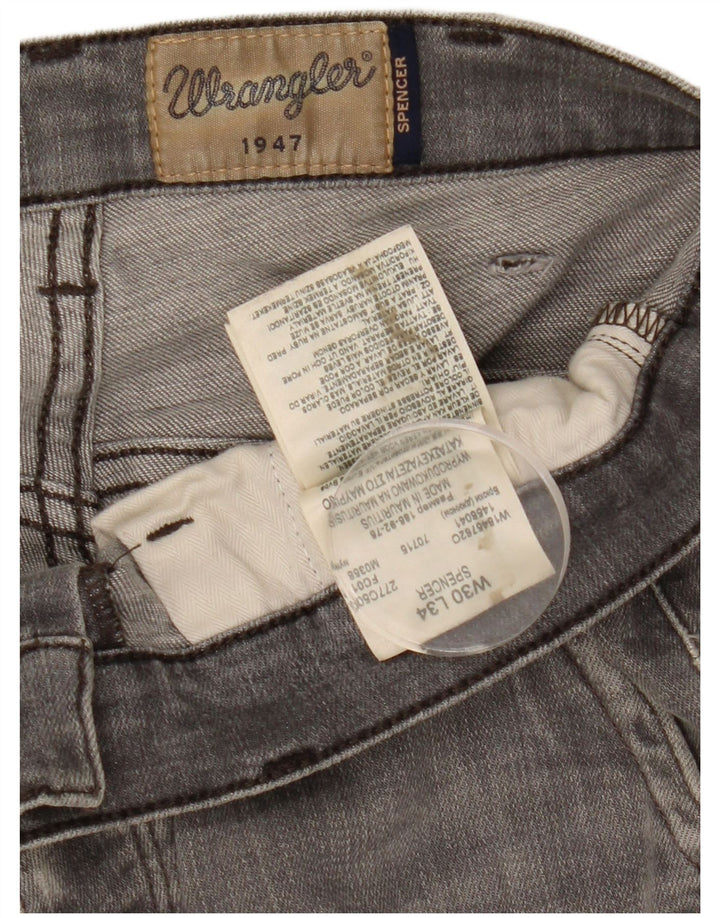 Wrangler Męskie Spencer Slim Jeans W30 L34 Szara bawełna