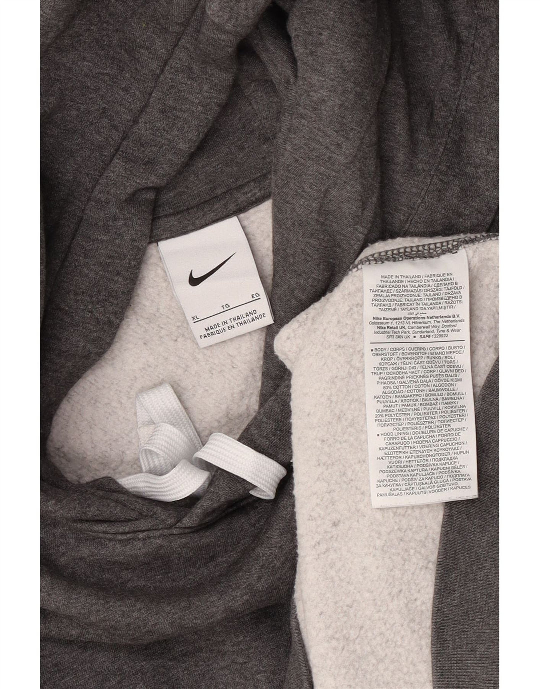 Męska bluza z kapturem Nike XL, szara, bawełniana