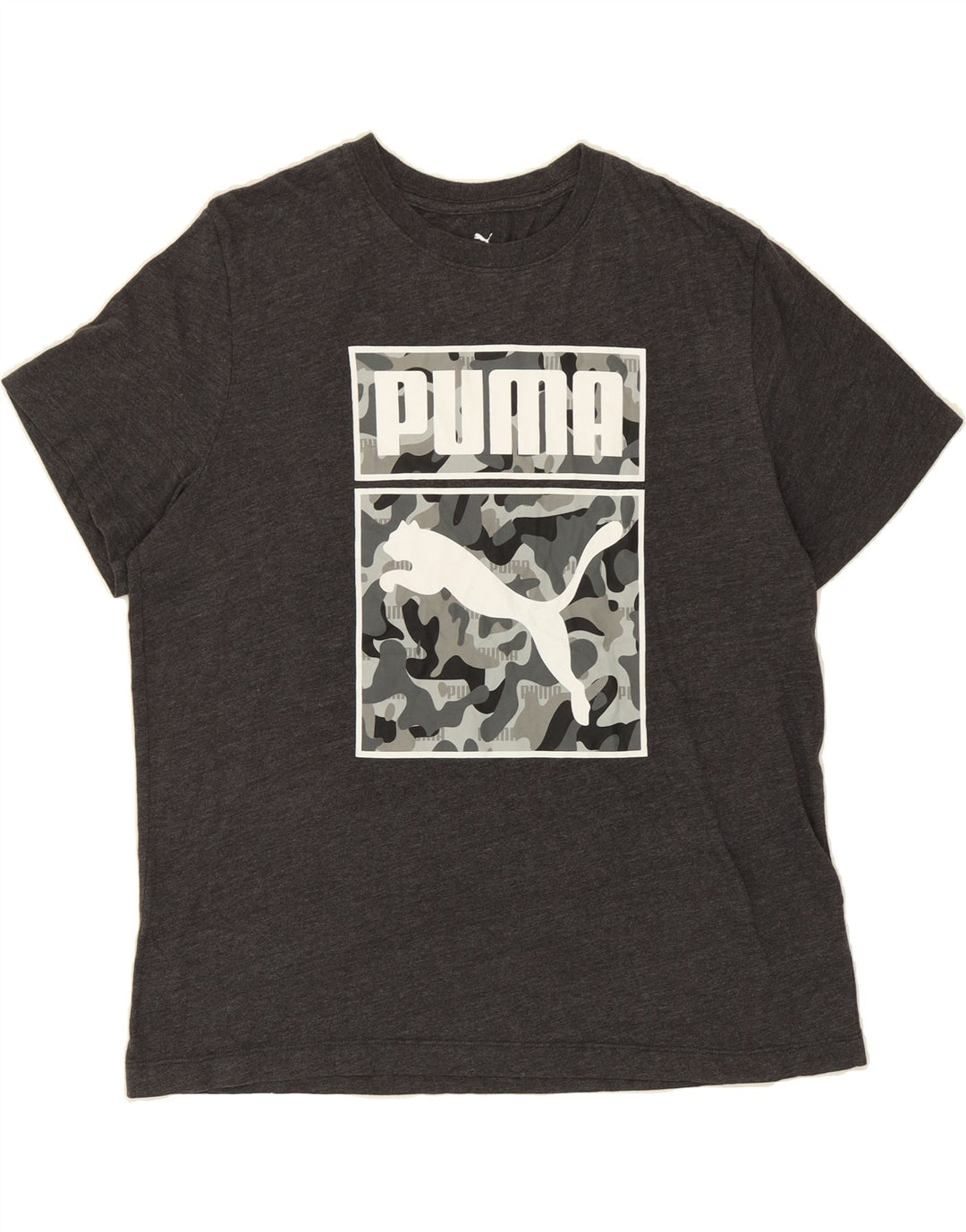 PUMA Mens Graphic T-Shirt Top Large Grey Cotton Vintage Puma and Second-Hand Puma from Messina Hembry 