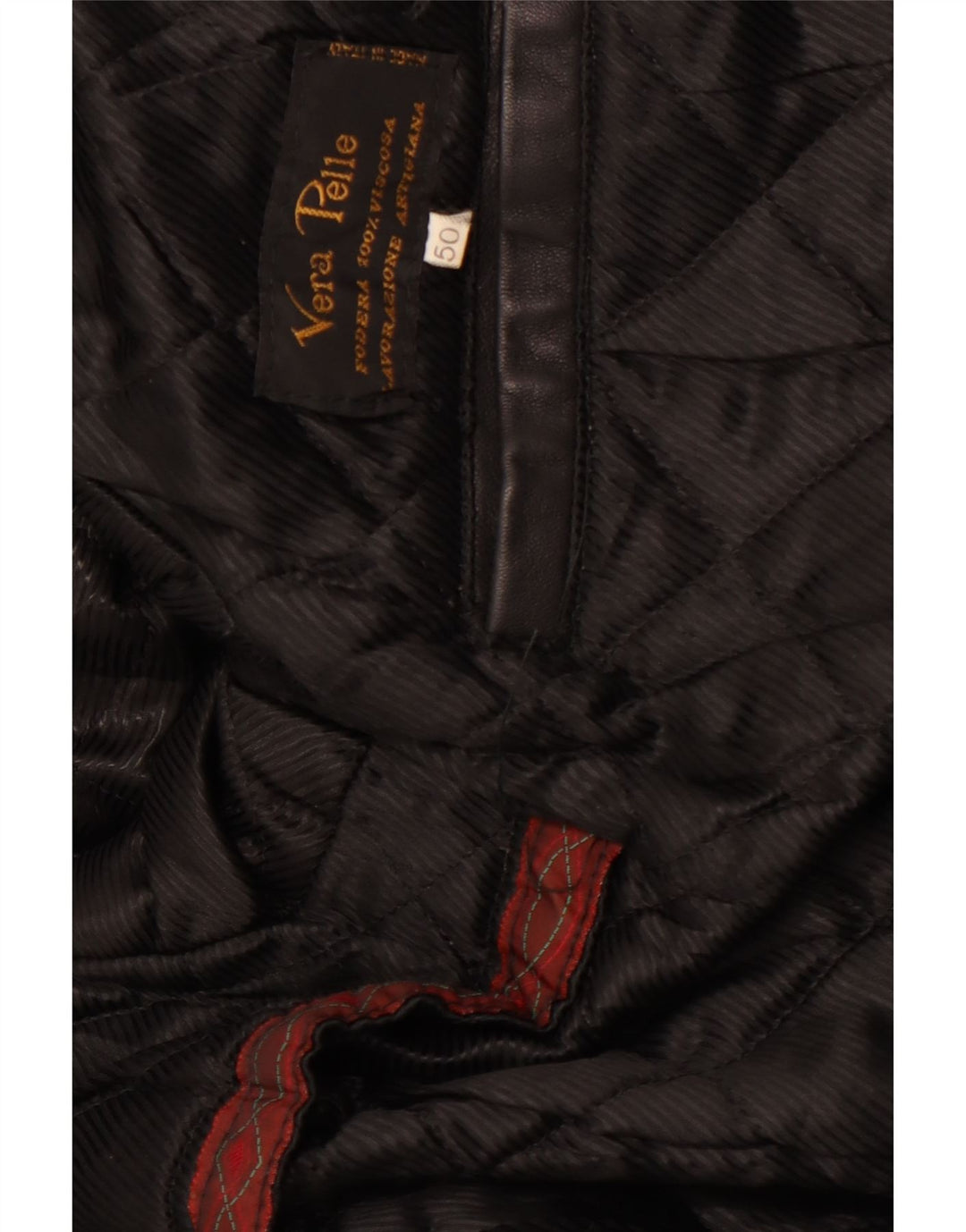 Męska kurtka skórzana VINTAGE IT 50 duża czarna skóra