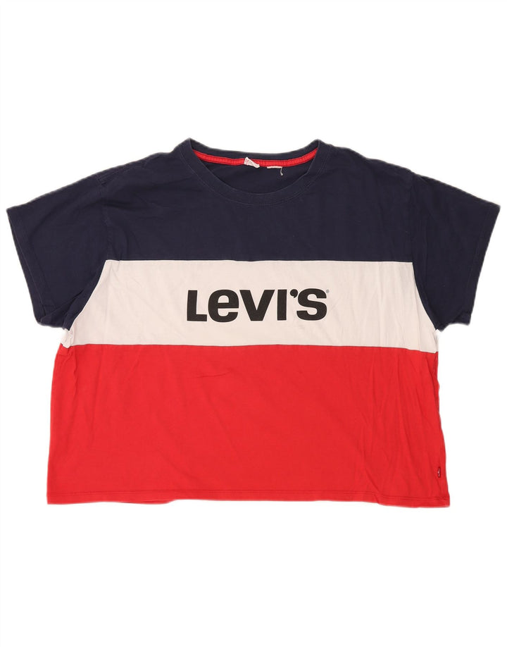 Damska koszulka LEVI'S Crop Graphic Top EU 40, średnia, wielokolorowa