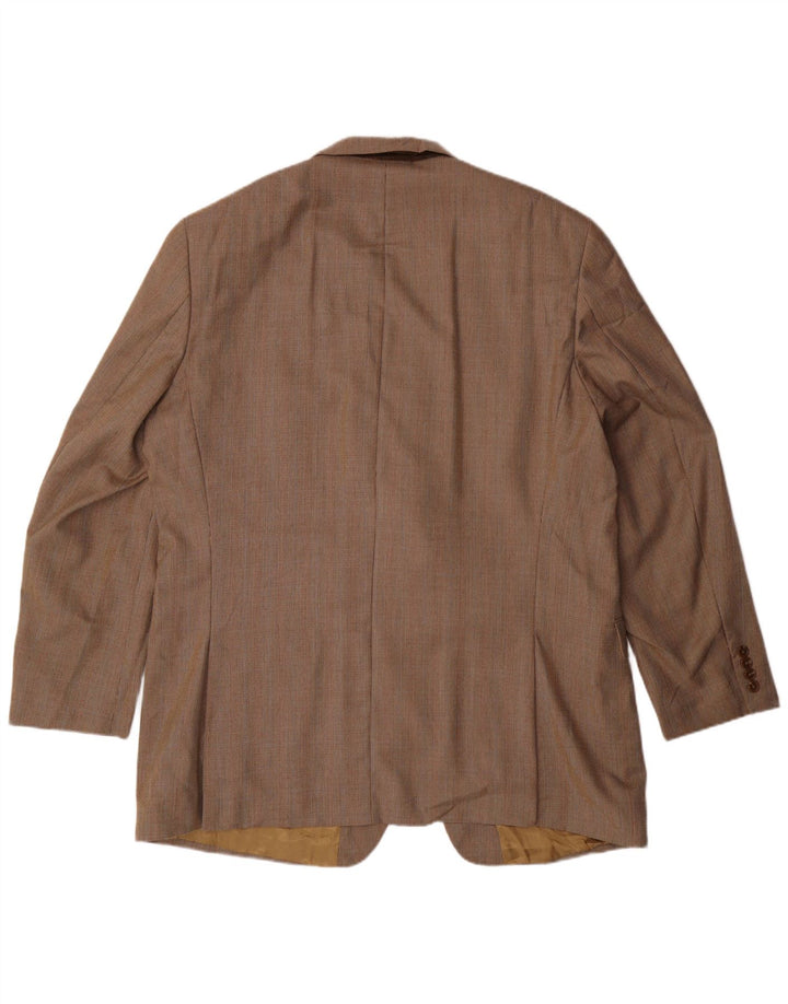 IZOD Męska marynarka o przedłużonym fasonie, zapinana na 2 guziki, UK 46 3XL, beżowa pepitka