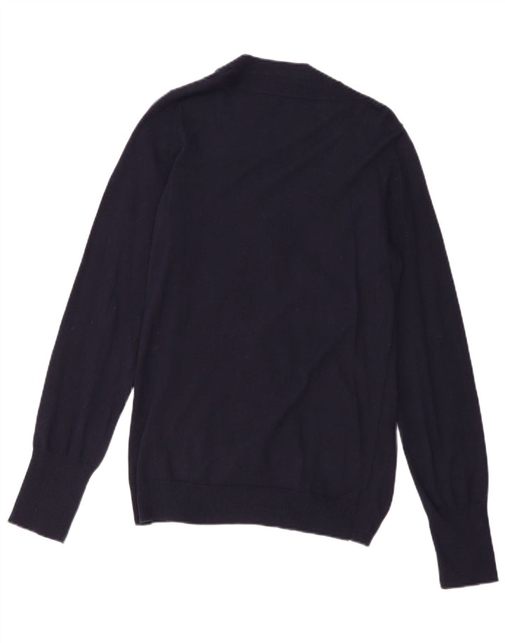 Sweter damski Trussardi z wiązaniem z przodu, UK 14, średni granatowy, bawełniany