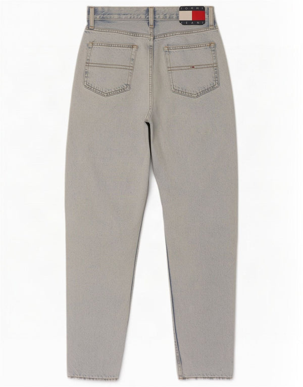 Damskie jeansy Tommy Hilfiger Mom z bardzo wysokim stanem i zwężanymi nogawkami W27 L28 niebieskie