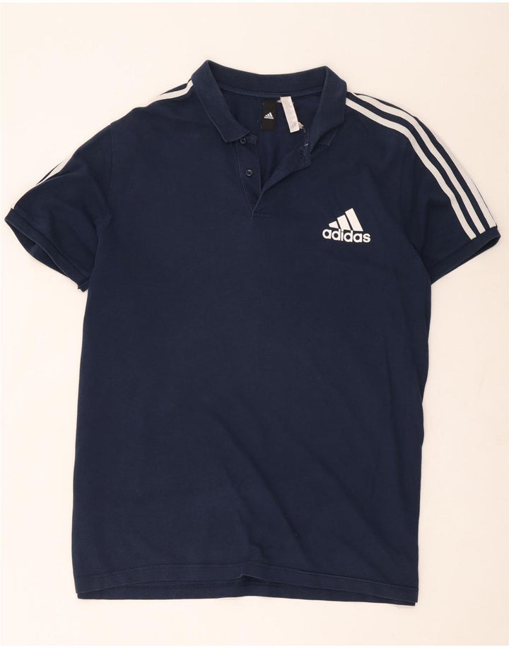Męska koszulka polo Adidas, duża, granatowa, bawełniana