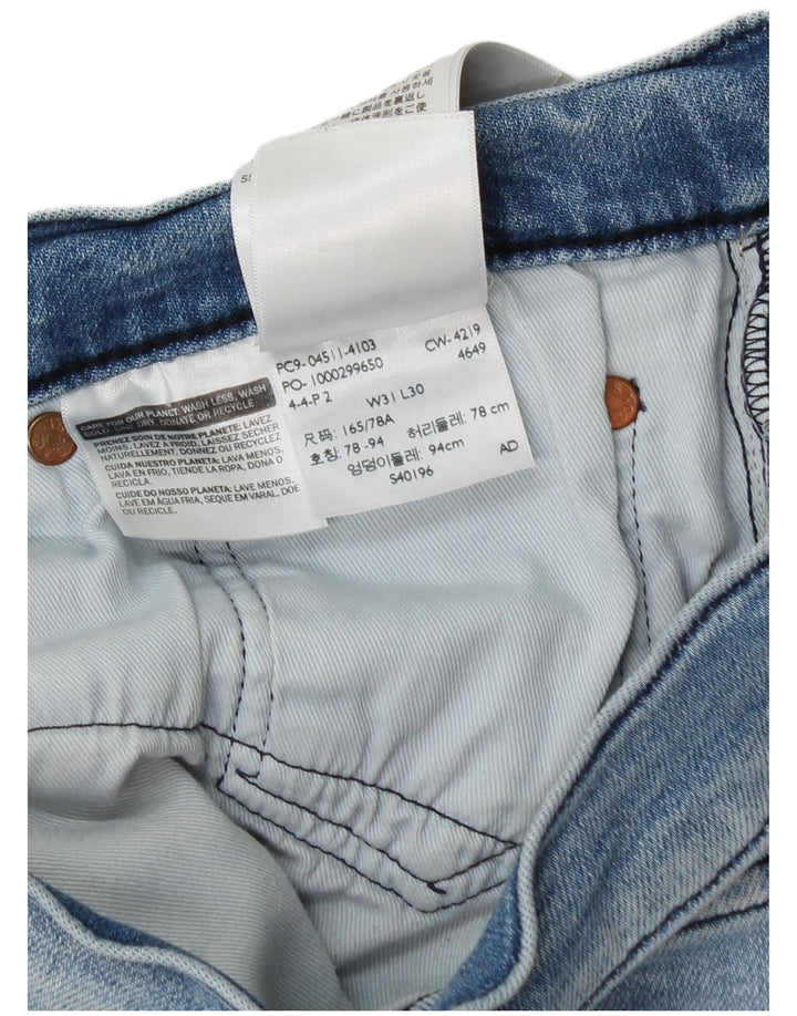 Męskie proste dżinsy Levi's W31 L30 Niebieskie bawełniane
