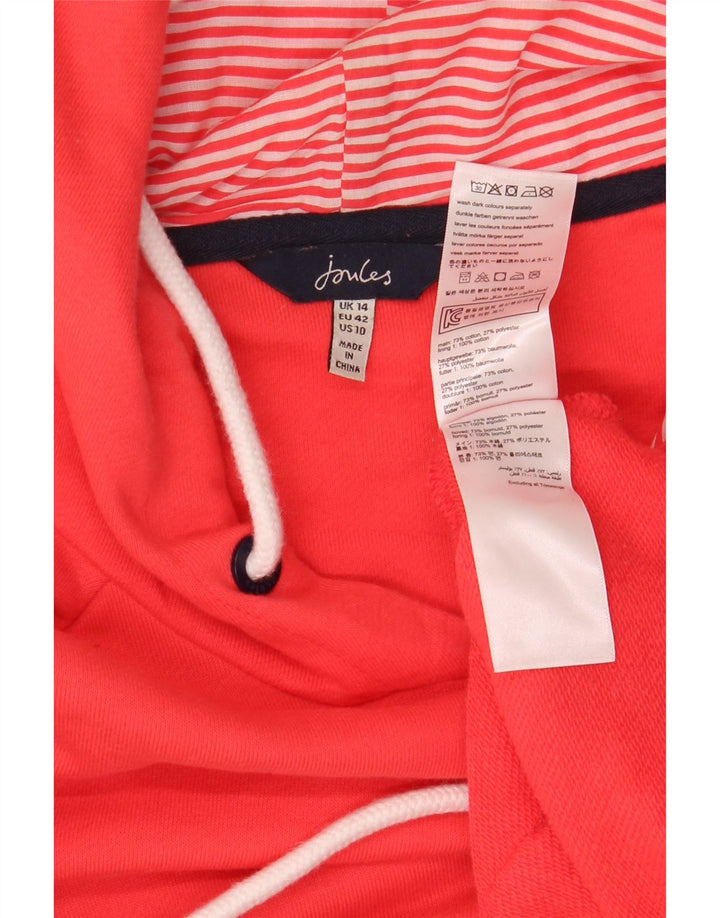Damski sweter oversize JOULES UK 14, duży, czerwony, bawełniany