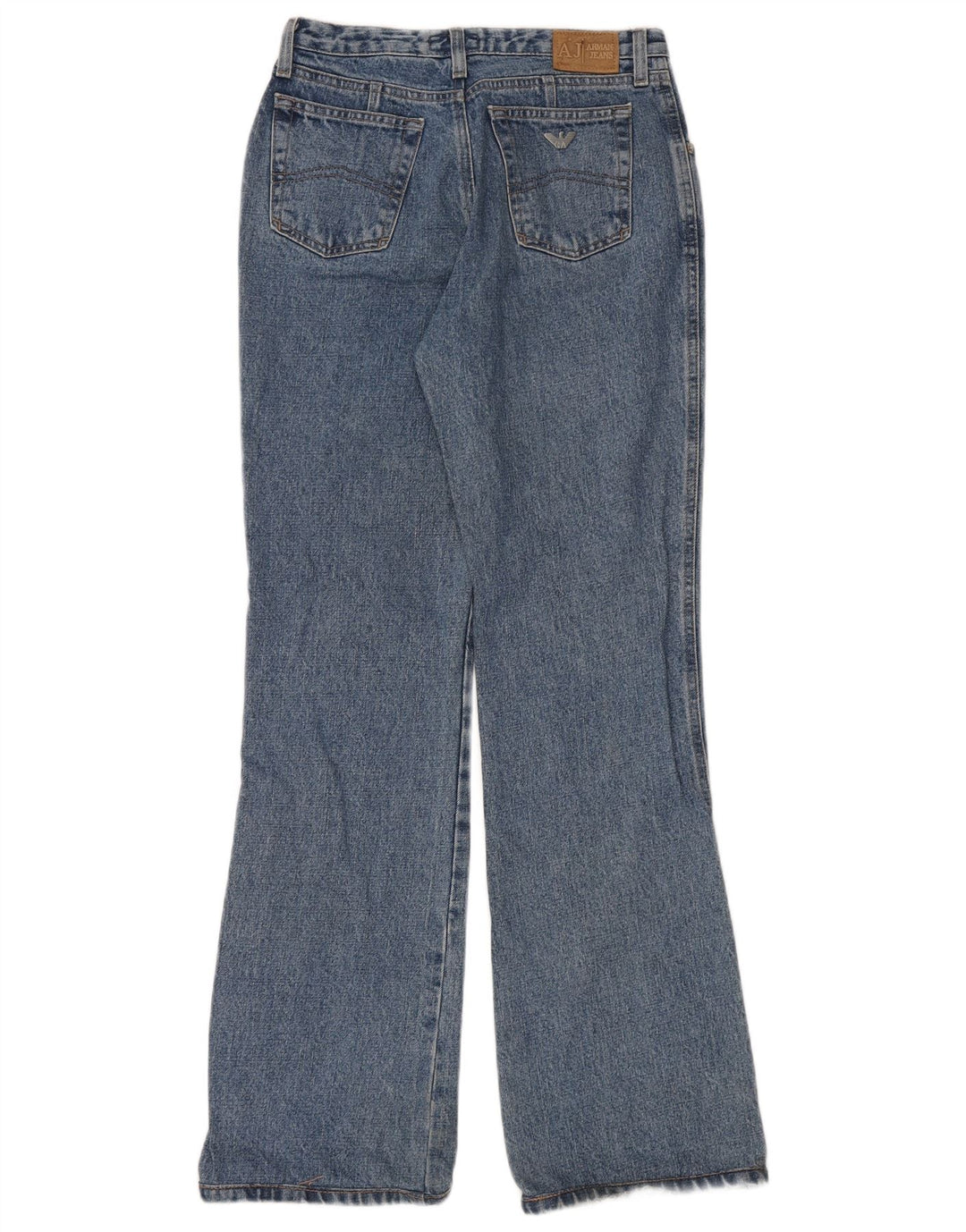 Damskie jeansy rozkloszowane Armani W28 L32 Niebieskie bawełniane