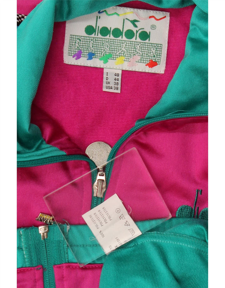 Męska kurtka dresowa DIADORA z grafiką UK 38 w kolorze średniej zieleni