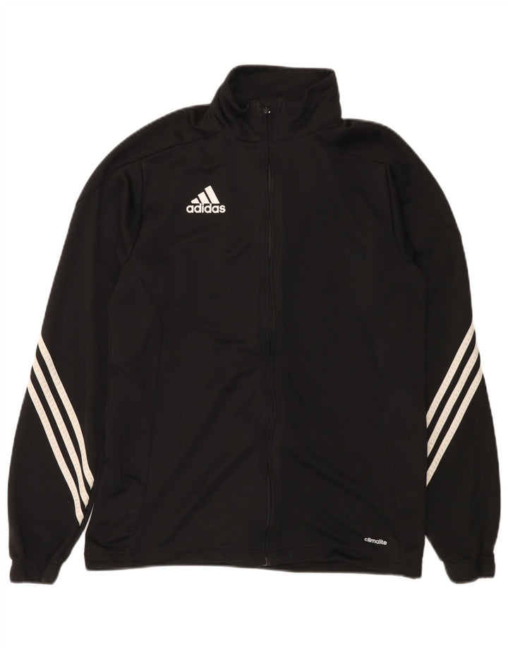 Adidas Męska kurtka dresowa Climalite, średnia czarna poliester