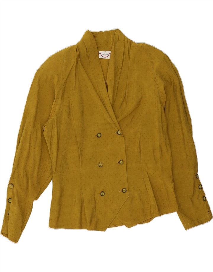 ETIENNE Womens Shirt Blouse EU 38 Medium Yellow Spotted Viscose Vintage Etienne and Second-Hand Etienne from Messina Hembry 