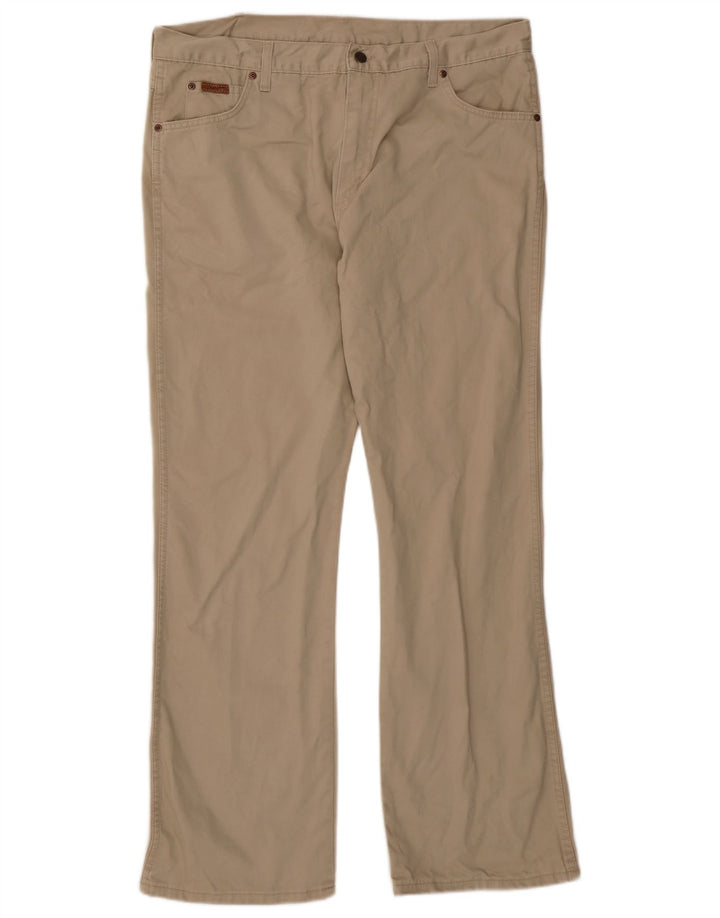 Męskie spodnie codzienne WRANGLER Bootcut W38 L32 Beżowa bawełna