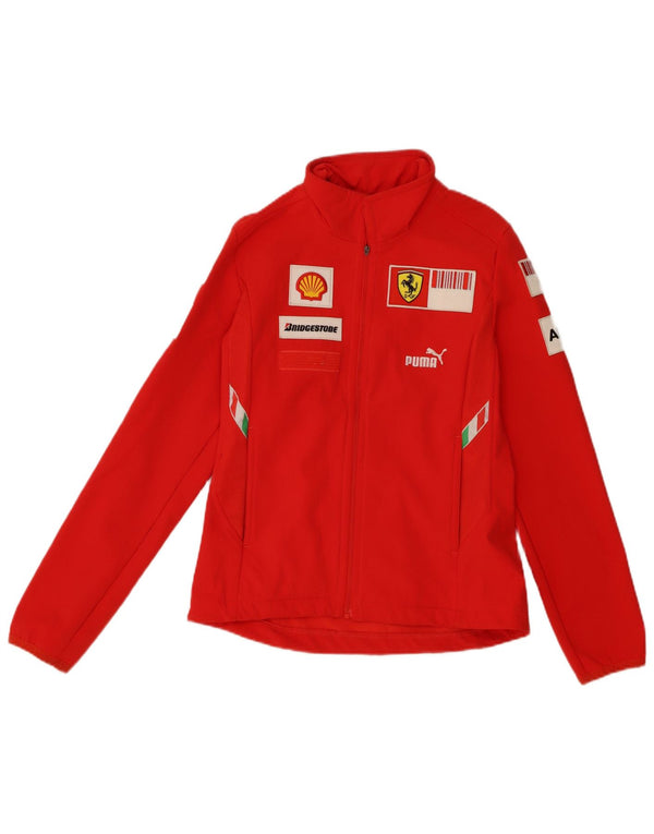 Męska kurtka dresowa Puma Ferrari z grafiką, mała, czerwona, z poliestru