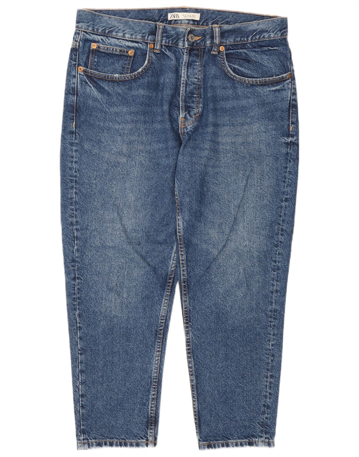 Męskie jeansy Zara Cropped EU 46 XL W36 L25 Niebieskie
