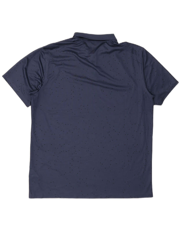 Nike Mens Dri Fit Standard Fit Polo Shirt Large Navy Blue Polyester