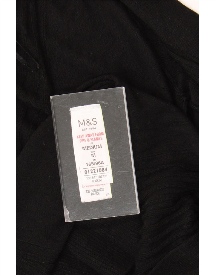 Marks & Spencer Damski sweter rozpinany o długim kroju, UK 14, średni czarny