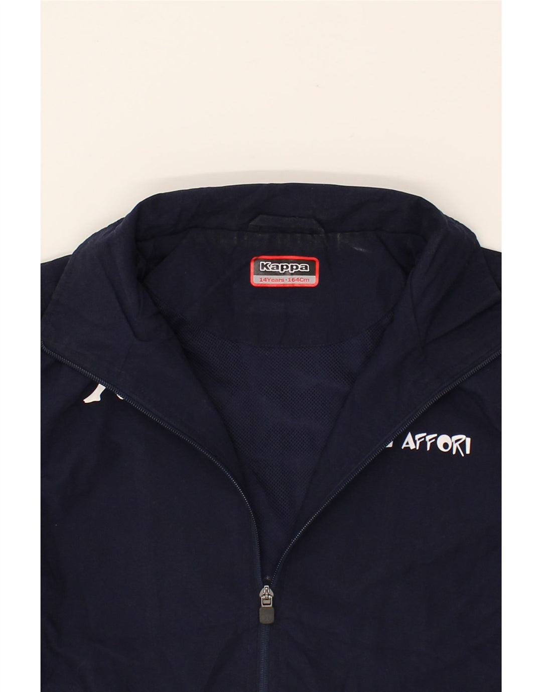 KAPPA Boys Graphic Tracksuit Top Jacket 13-14 Years Navy Blue Polyester Vintage Kappa and Second-Hand Kappa from Messina Hembry 