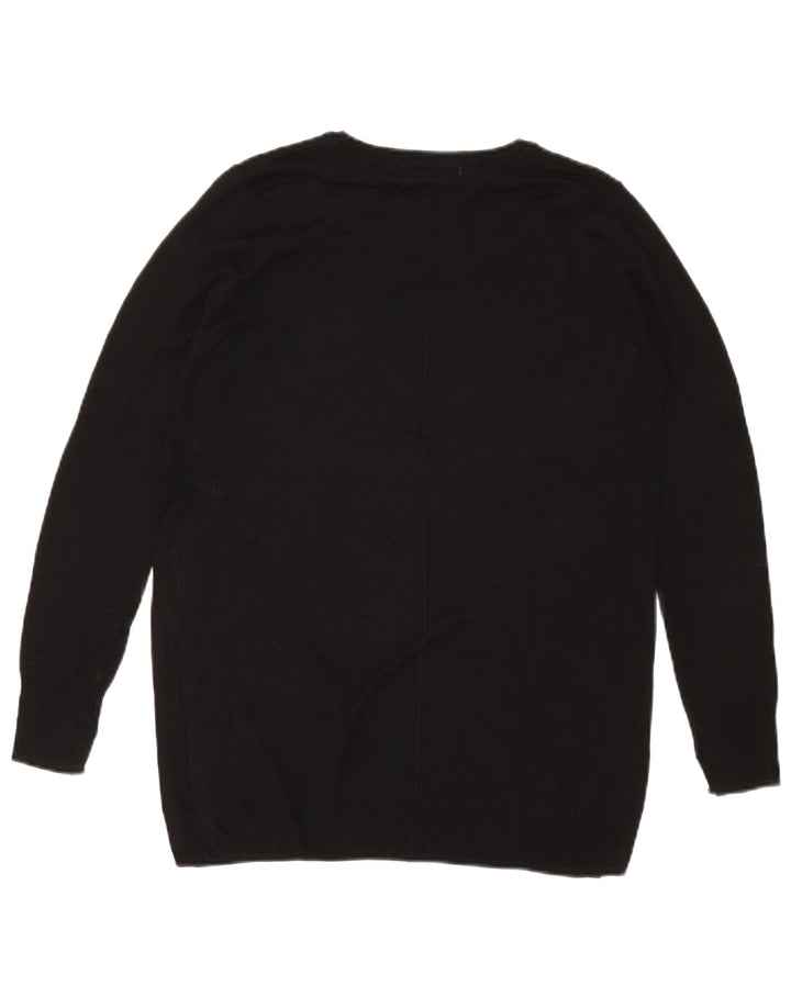 Damski sweter oversize z okrągłym dekoltem Zara UK 10 Small Black Wiskoza