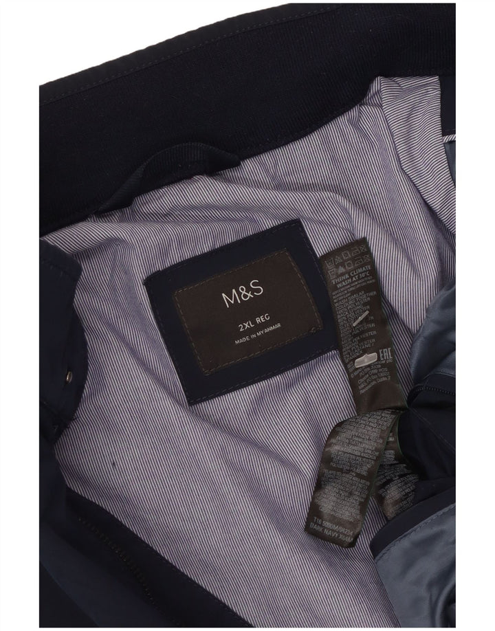 Męska kurtka bomber Marks & Spencer UK 44 2XL Granatowy poliester
