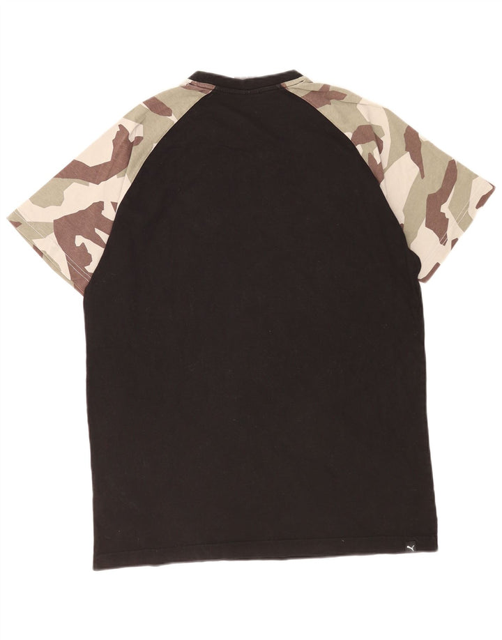 Męski T-shirt Puma z grafiką, duży, czarny, kamuflaż