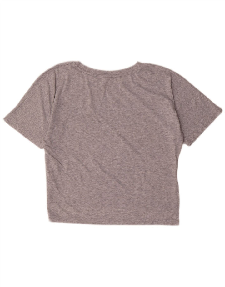 Damska koszulka UMBRO Crop Graphic Top UK 14 Średni szary, nakrapiany poliester