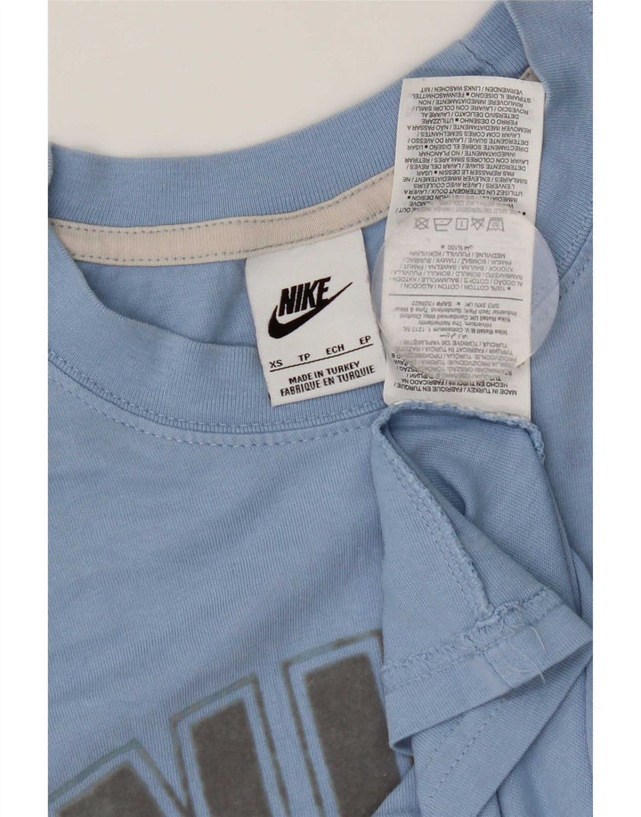 Męski T-shirt Nike z grafiką Top XS, niebieska, bawełniana